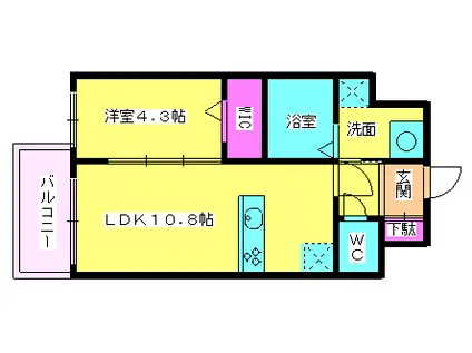 LIFEFIELD春日公園前(1LDK/5階)の間取り写真