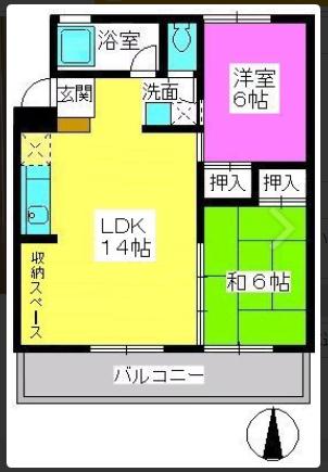 第一城戸ビル(2LDK/3階)の間取り写真