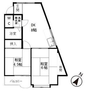 プレアール弥永(2DK/2階)の間取り写真