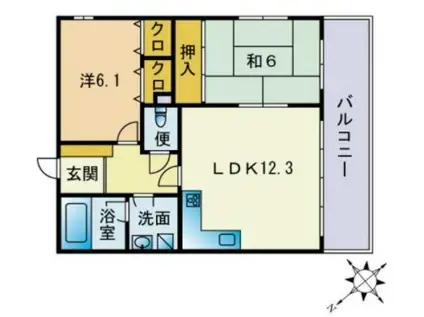 プレミアム2003(2LDK/3階)の間取り写真