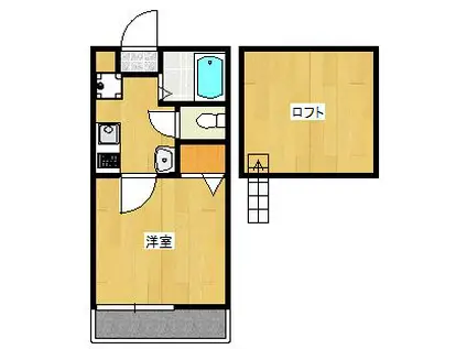 アーネスト井尻(1K/2階)の間取り写真