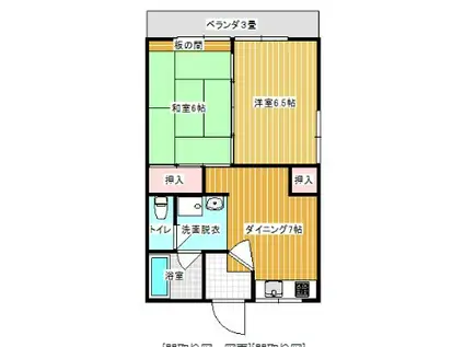 ツツミビル(2DK/1階)の間取り写真