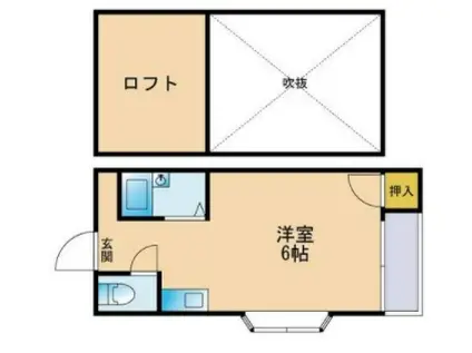 アメニティ井尻(ワンルーム/2階)の間取り写真