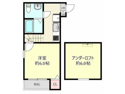 オリーブガーデン(1K/1階)の間取り写真