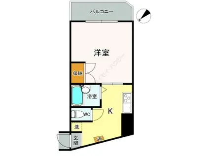 サニーピア柳瀬(1K/3階)の間取り写真