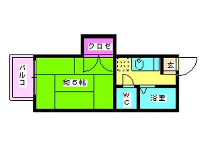 ピアプラシーボ(1K/2階)の間取り写真