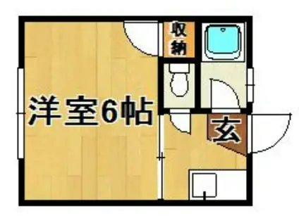 第6シティコート井尻(1K/1階)の間取り写真