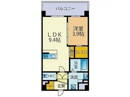 メゾン・ド・ボヌール(1LDK/2階)の間取り写真