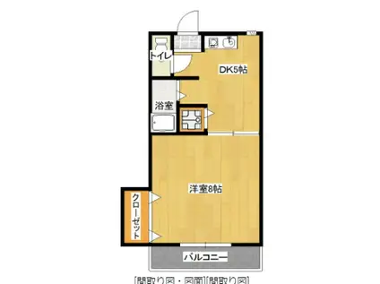 タイコウビル(1DK/3階)の間取り写真