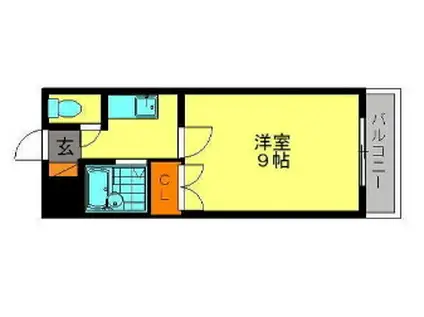 ロイヤルハイツ春日(1K/3階)の間取り写真