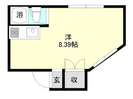 オレンジハウス若葉台(ワンルーム/2階)の間取り写真