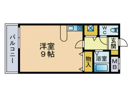 パラッツオ春日(ワンルーム/2階)の間取り写真