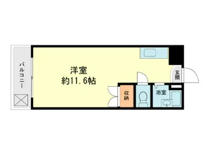 金隈アネックス(ワンルーム/3階)の間取り写真