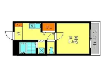 コンフォール美根(1K/2階)の間取り写真