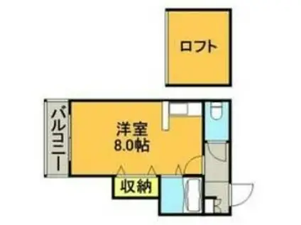 ルーモ曰佐(ワンルーム/1階)の間取り写真