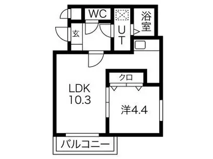 COTT.I.J(1LDK/1階)の間取り写真