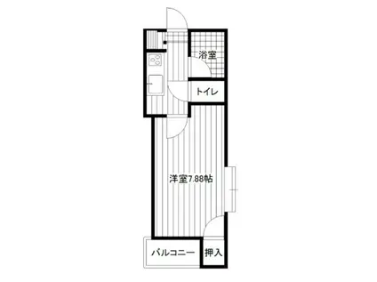 ライフネスト楓(1K/1階)の間取り写真