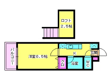 サンコート老司(1K/1階)の間取り写真