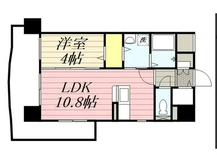 EL COCO 六ツ角(1LDK/10階)の間取り写真