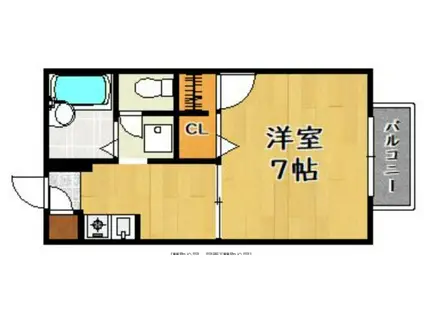 ハウゼ曙(1K/1階)の間取り写真