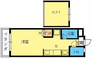 ビューライフ曰佐(ワンルーム/1階)の間取り写真
