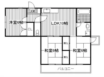 HIROHOUSE15(3LDK/2階)の間取り写真