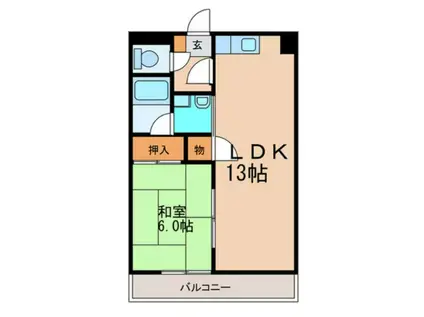 RESIAS KASUGA BLDG(1LDK/4階)の間取り写真