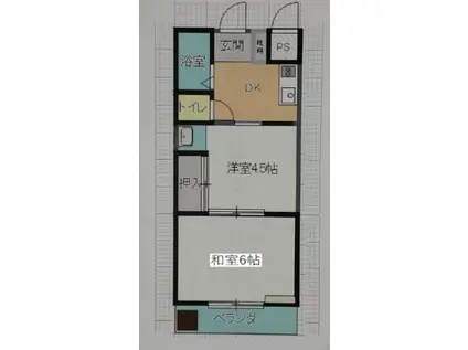 福祥第3ビル(2DK/1階)の間取り写真