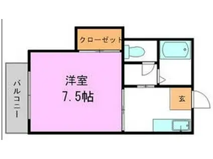 セフィラ須玖(1K/2階)の間取り写真