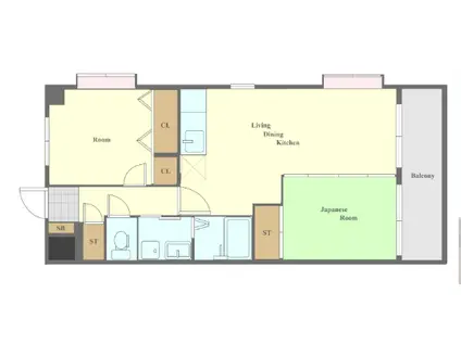 アルファーハイツ春日II(2LDK/5階)の間取り写真