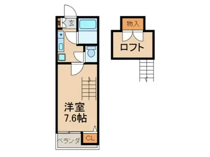 テルコーポ(1K/2階)の間取り写真