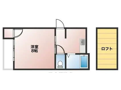 フォーサイト春日西APPARTMENTR PETIT(1K/2階)の間取り写真