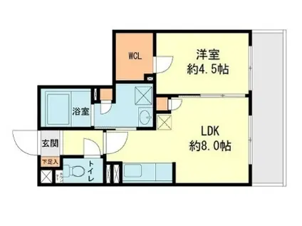 笹原駅前マンション(1LDK/2階)の間取り写真