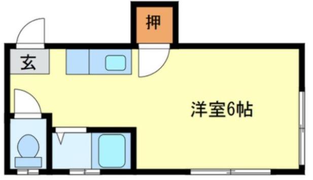 ひとえはいつ(ワンルーム/1階)の間取り写真