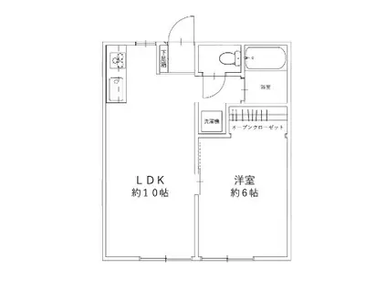 メゾン若葉台(1LDK/1階)の間取り写真