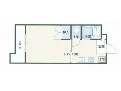 サニーピア竹下(1K/2階)の間取り写真