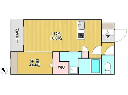 アスシード春日宝町(1LDK/2階)の間取り写真