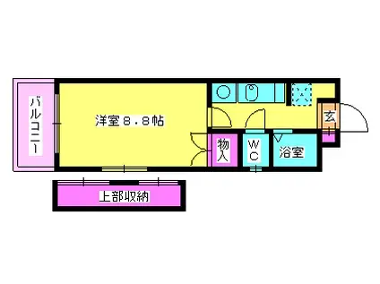 エスポアール東雲Ⅱ番館(1K/4階)の間取り写真