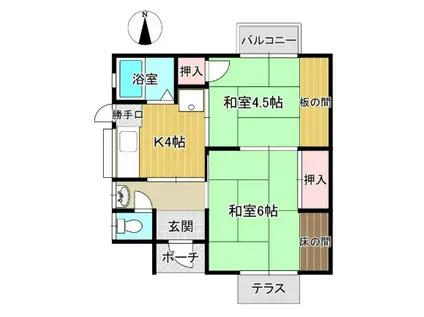博多南線 博多南駅 徒歩25分 1階建 築60年(2K)の間取り写真