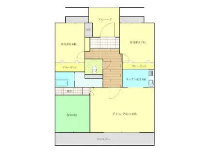 シティパル春日セントレ(3LDK/8階)の間取り写真
