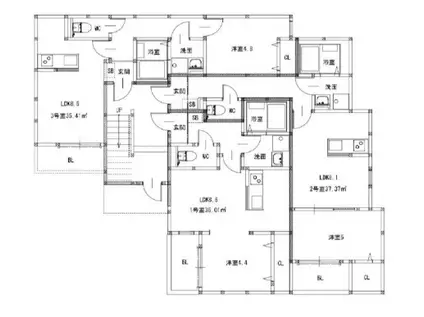 鹿児島本線 笹原駅 徒歩13分 3階建 築1年(1LDK/3階)の間取り写真