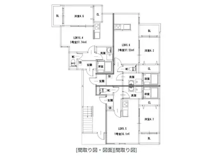 ケーエス博多駅南Ⅱ(1LDK/1階)の間取り写真