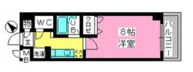 コスモコート(1K/4階)の間取り写真