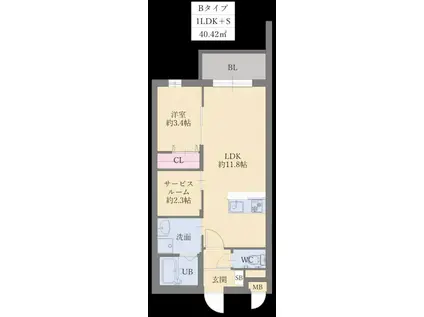 LIFEFIELD曰佐(1SLDK/1階)の間取り写真