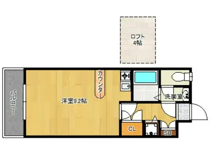 リバティハイム南大橋(ワンルーム/1階)の間取り写真