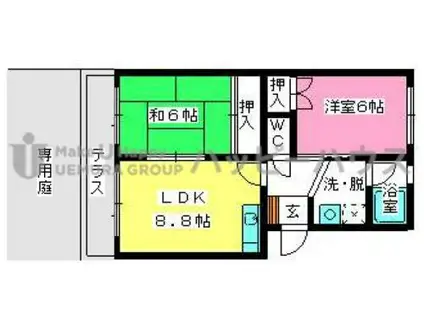 エステートYM(2LDK/4階)の間取り写真