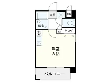 FORTUNA(ワンルーム/2階)の間取り写真