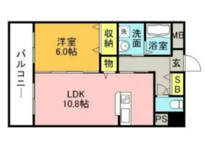 FIRSTVALLEY(1LDK/3階)の間取り写真