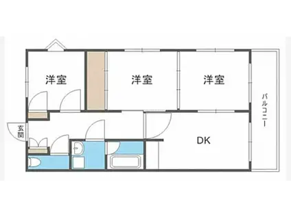 アルテハイム大野城(3DK/3階)の間取り写真