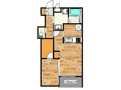 HINATA(1LDK/2階)の間取り写真